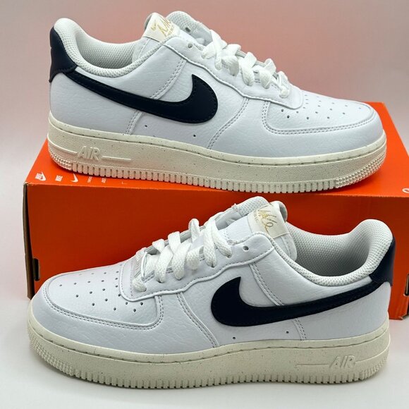 Womens Nike Air Force 1 07 NN White-Obsidian Blue-Pale Ivory FZ6768-100 Sz 6.5 - Picture 1 of 12